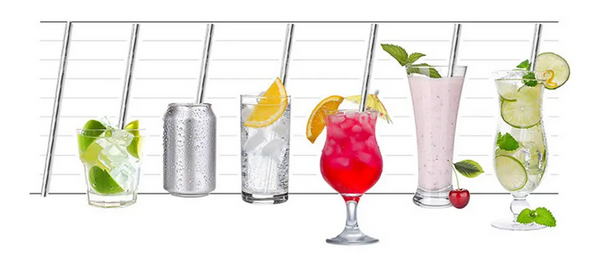 stainless steel straws for all sorts of drinks cold or hot, kids and adults
